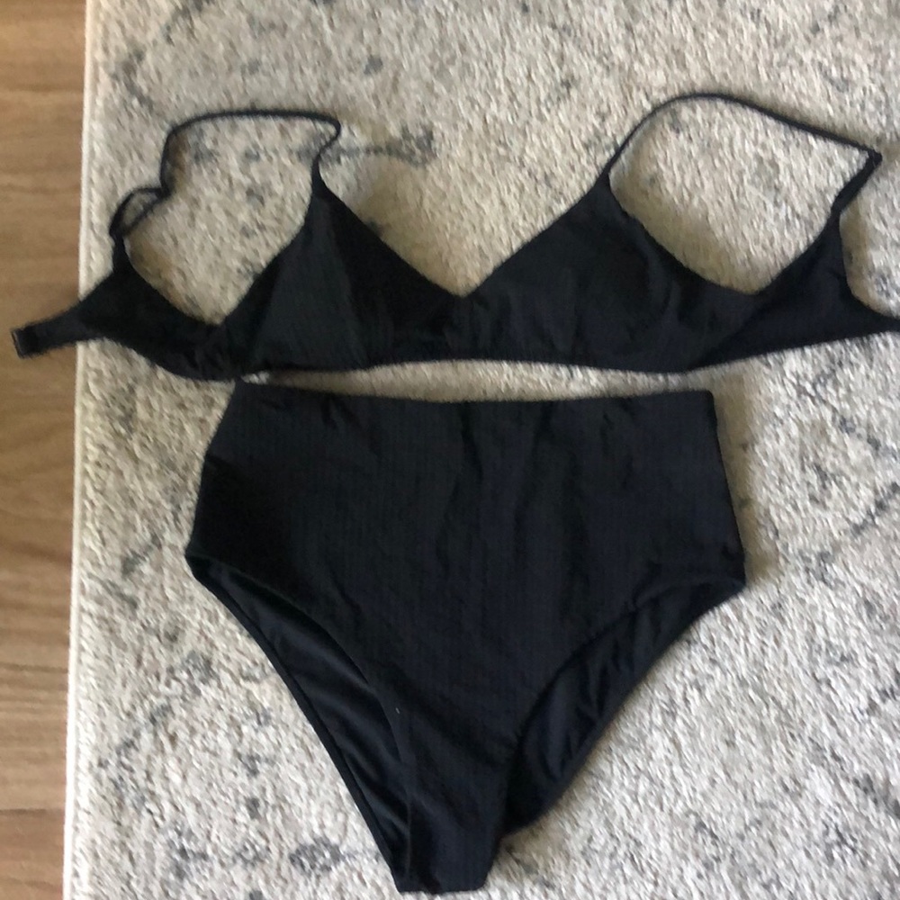Lululemon waterside seersucker high waisted bikini